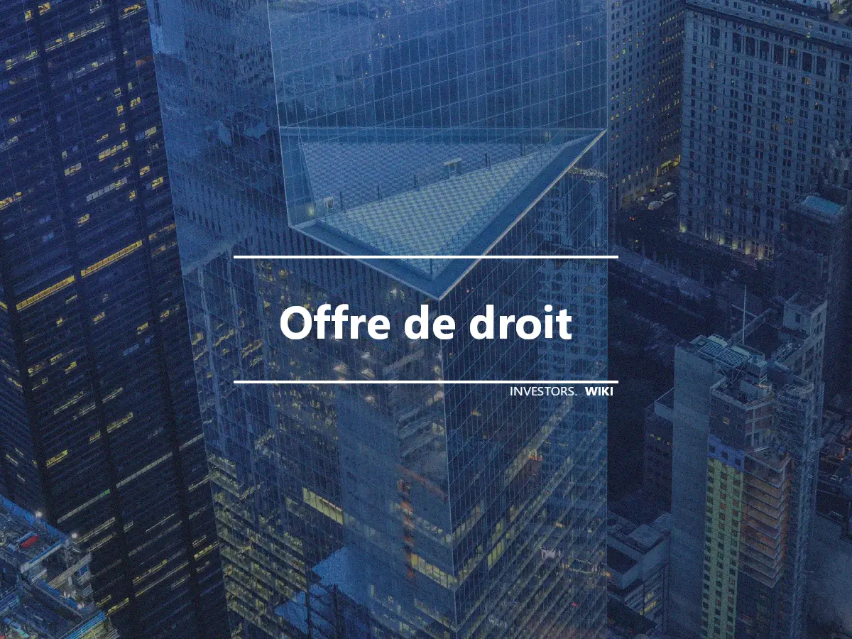 Offre de droit