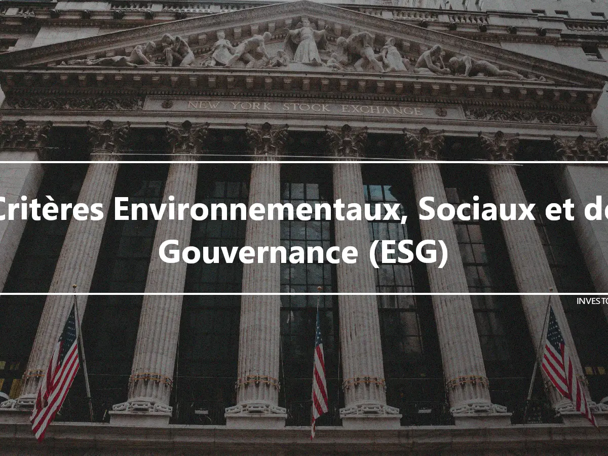 Critères Environnementaux, Sociaux et de Gouvernance (ESG)