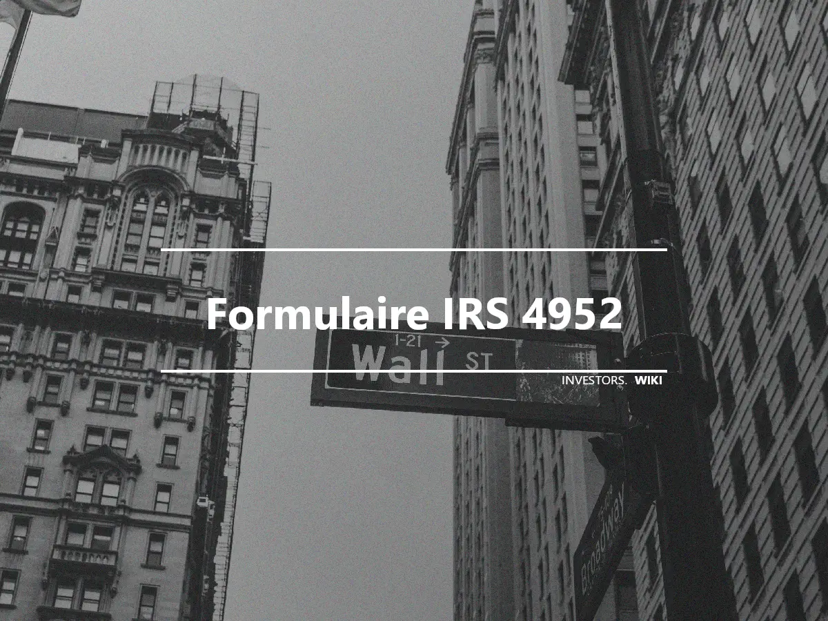 Formulaire IRS 4952