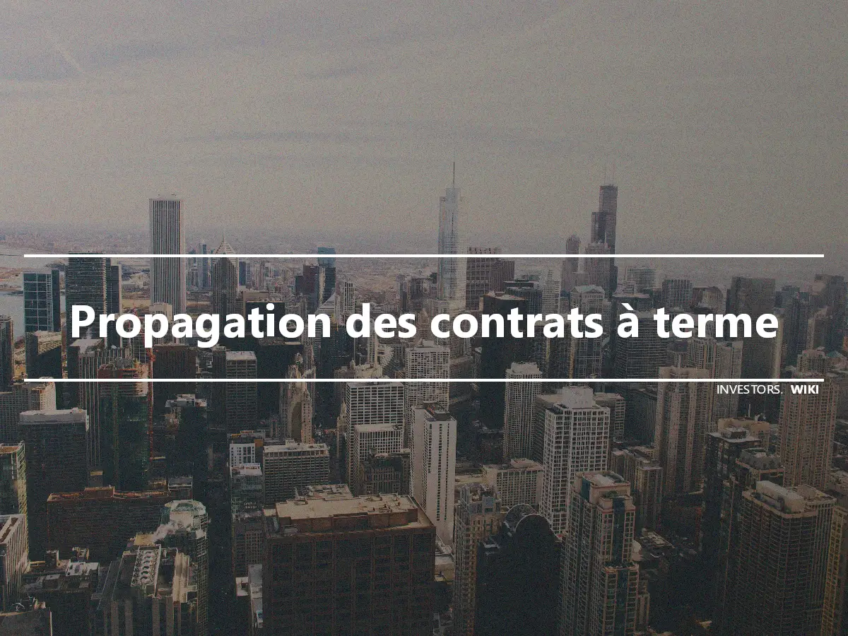 Propagation des contrats à terme