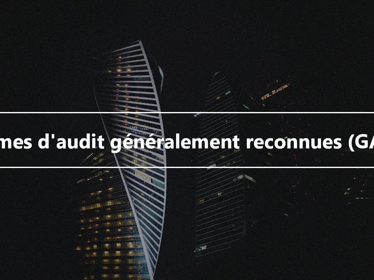 Normes d'audit généralement reconnues (GAAS)