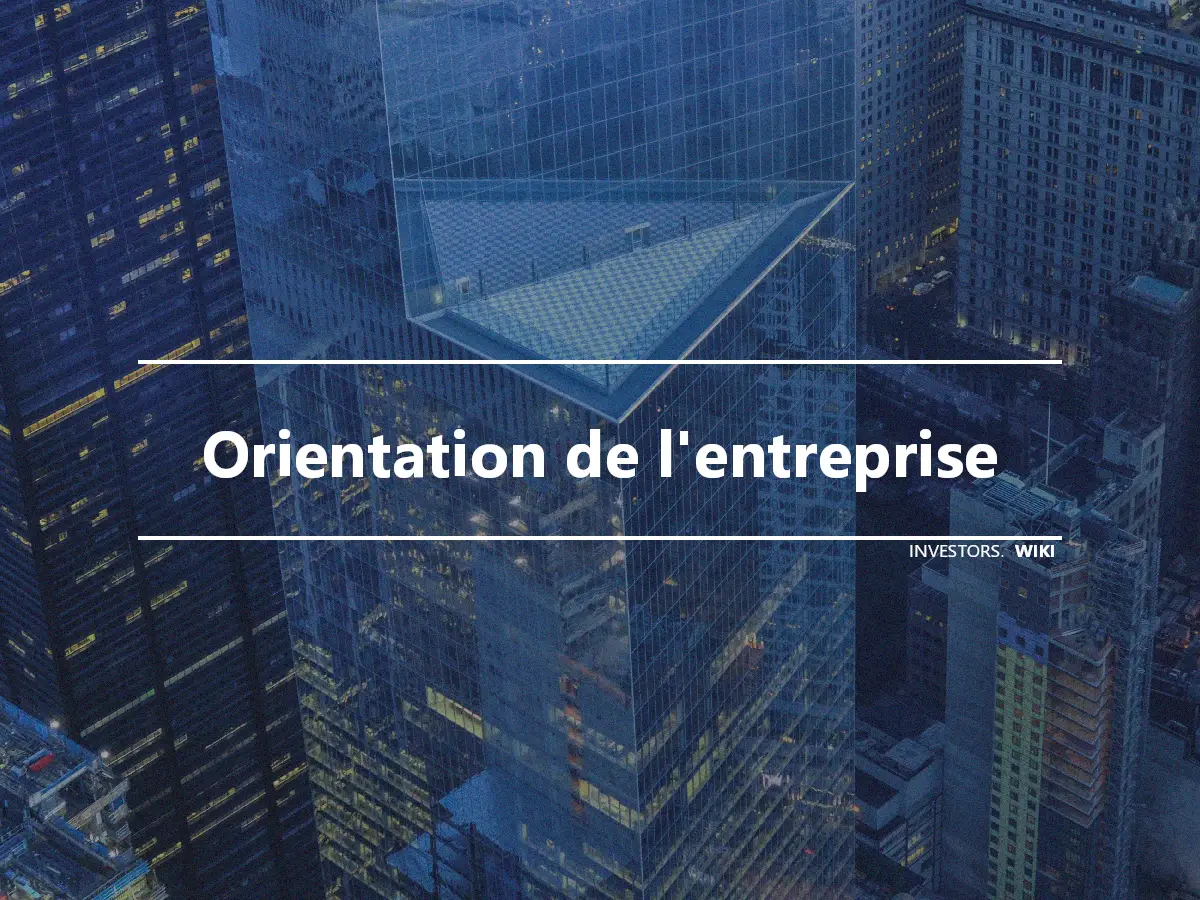 Orientation de l'entreprise