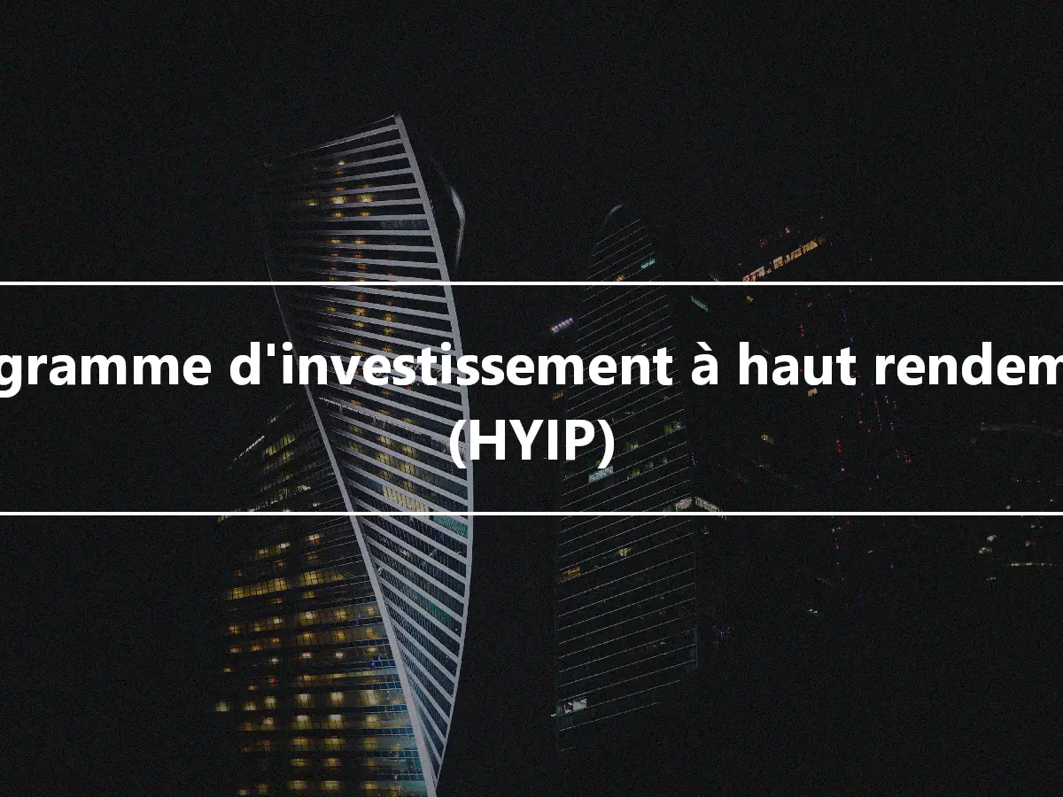 Programme d'investissement à haut rendement (HYIP)