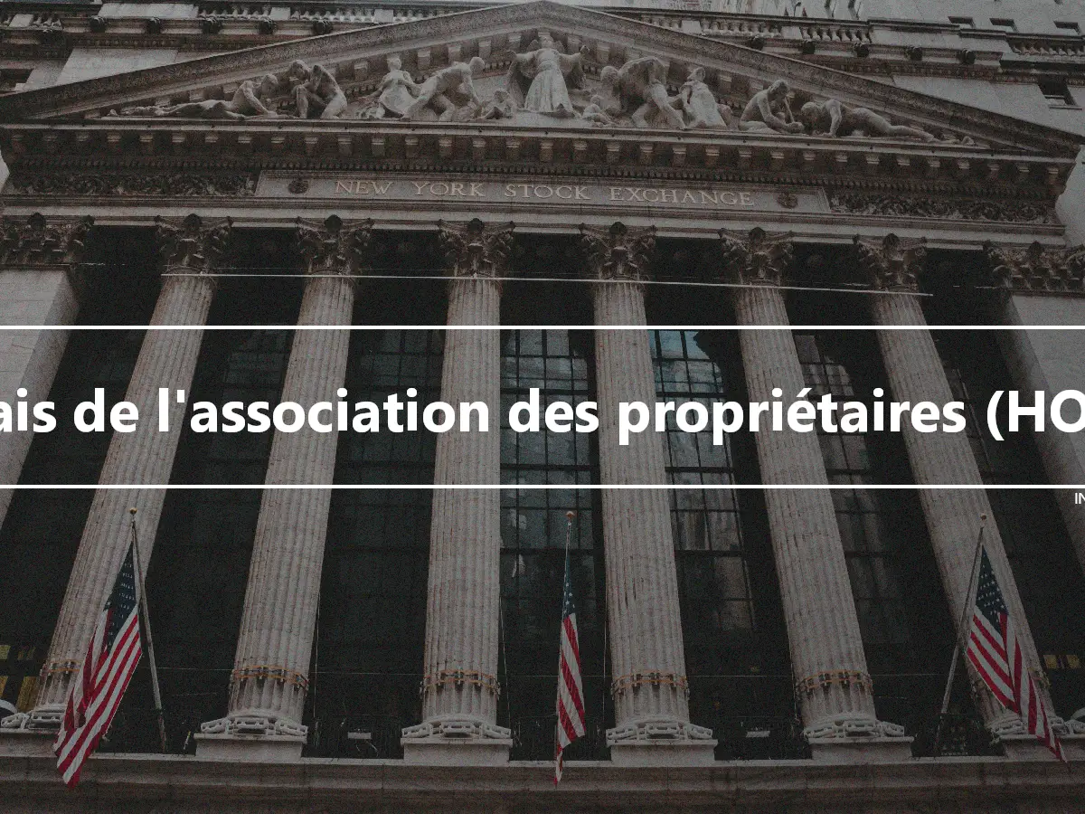 Frais de l'association des propriétaires (HOA)