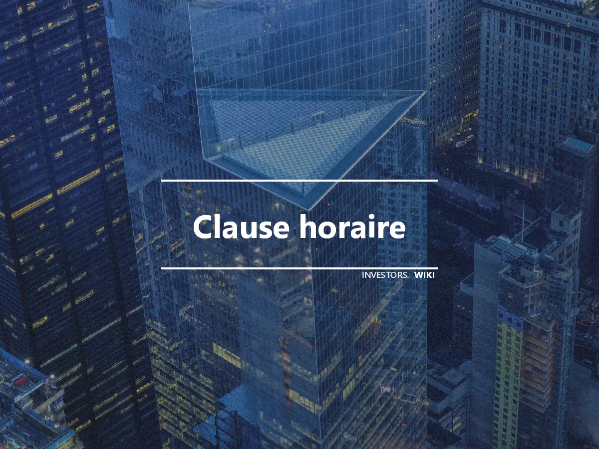 Clause horaire