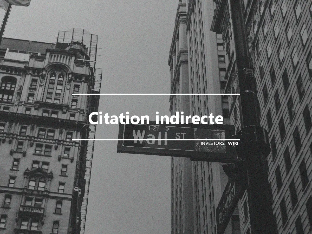 Citation indirecte