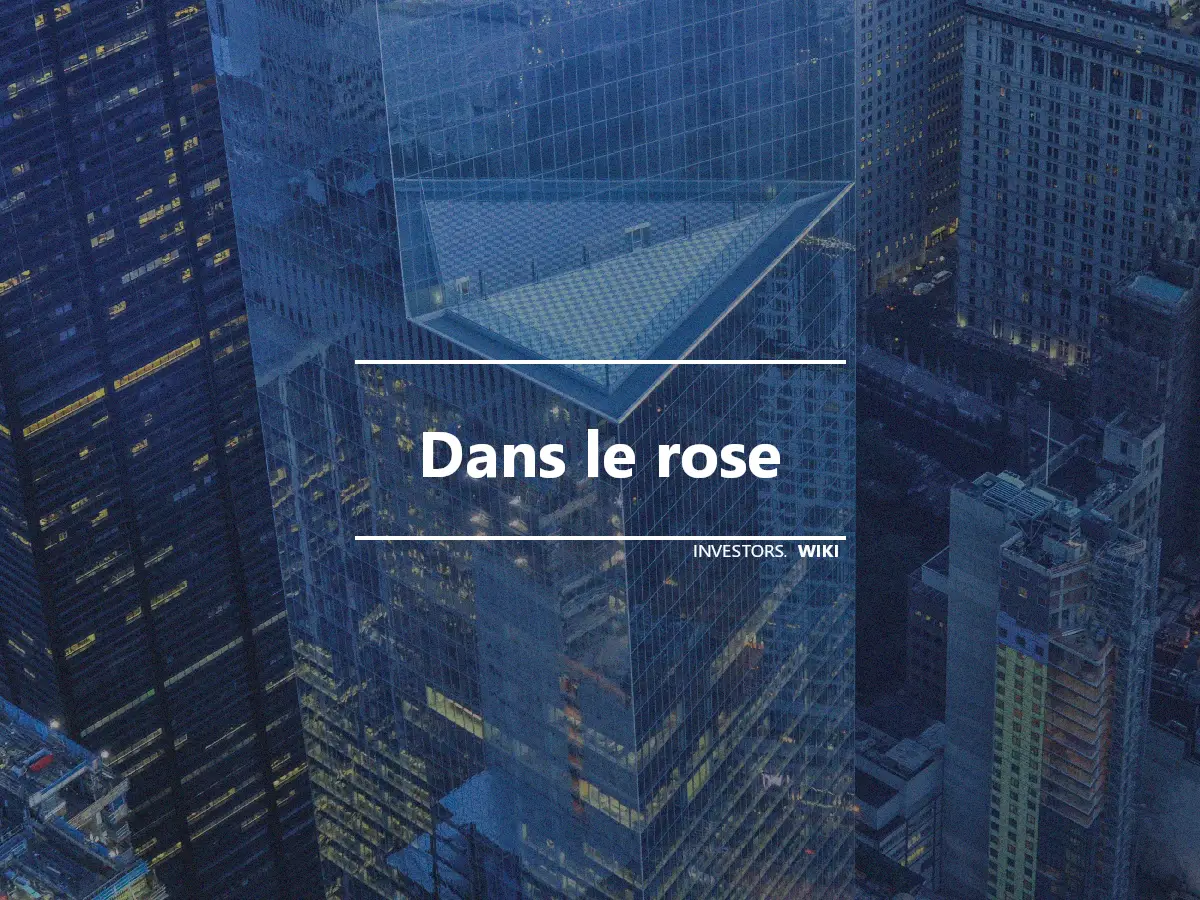 Dans le rose