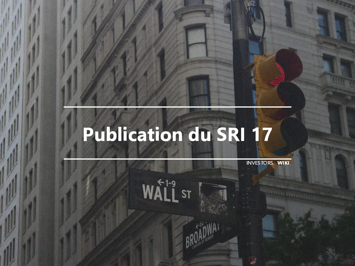 Publication du SRI 17