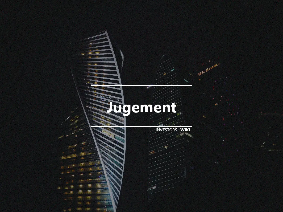 Jugement
