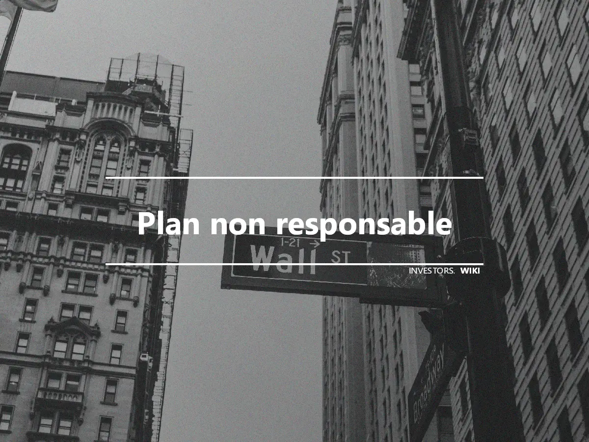 Plan non responsable