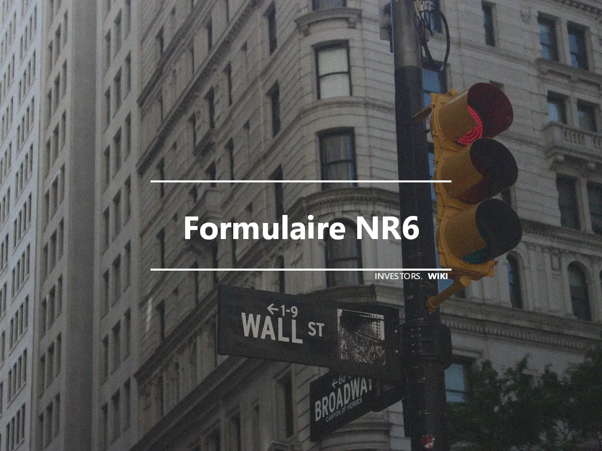 Formulaire NR6