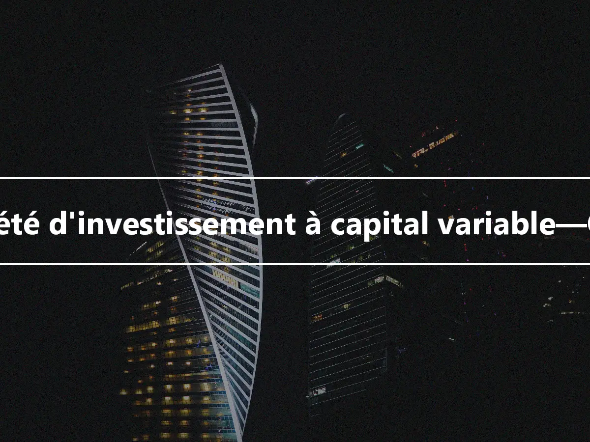 Société d'investissement à capital variable—OEIC