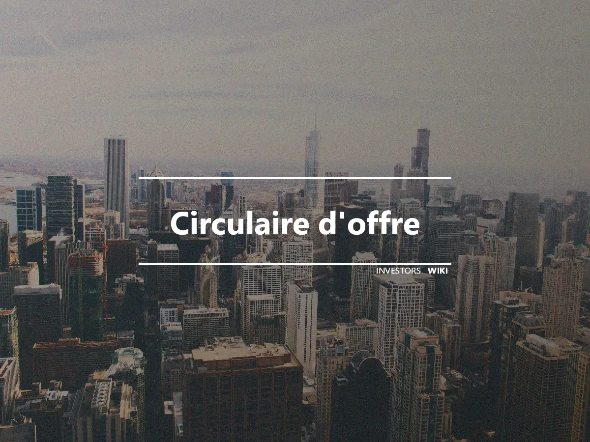 Circulaire d'offre