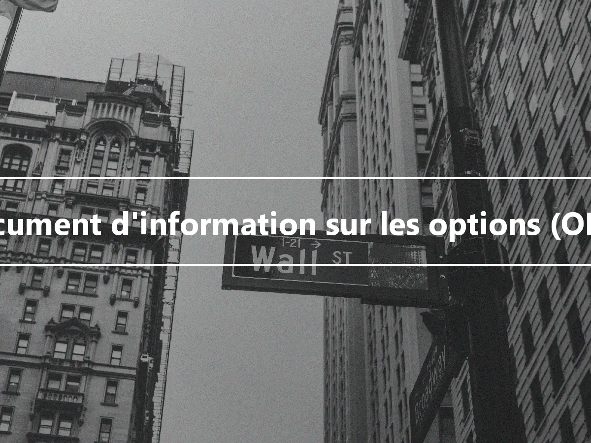 Document d'information sur les options (ODD)