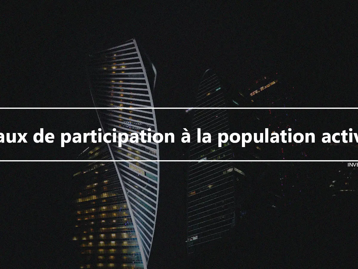 Taux de participation à la population active