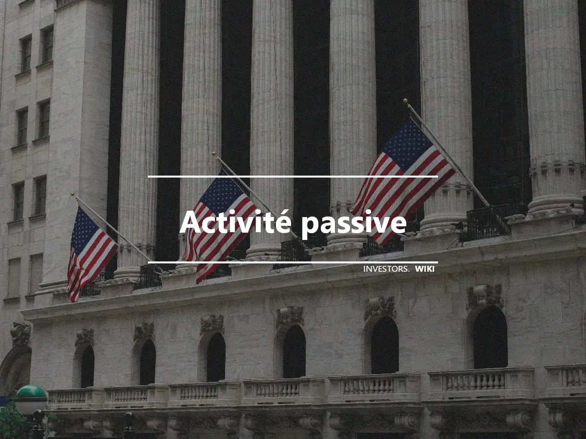 Activité passive