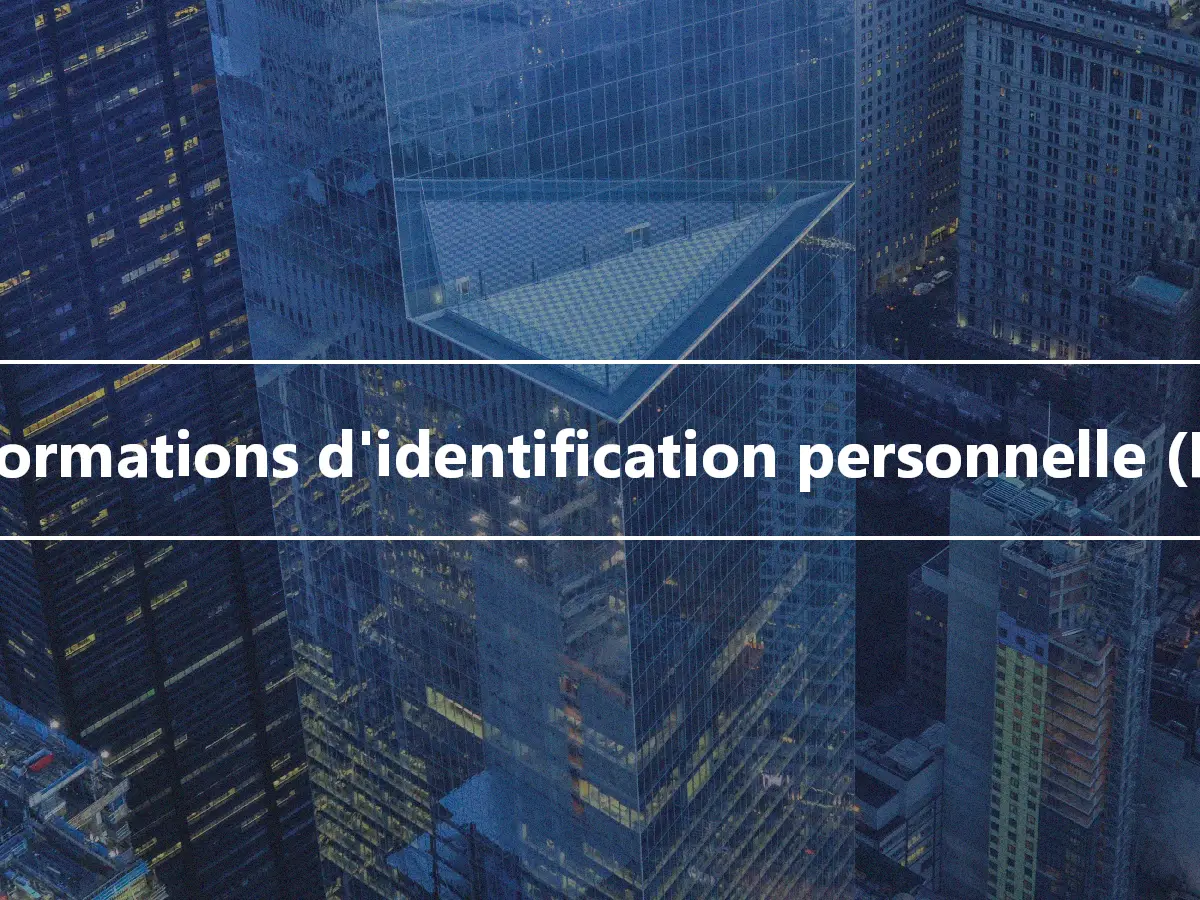 Informations d'identification personnelle (PII)
