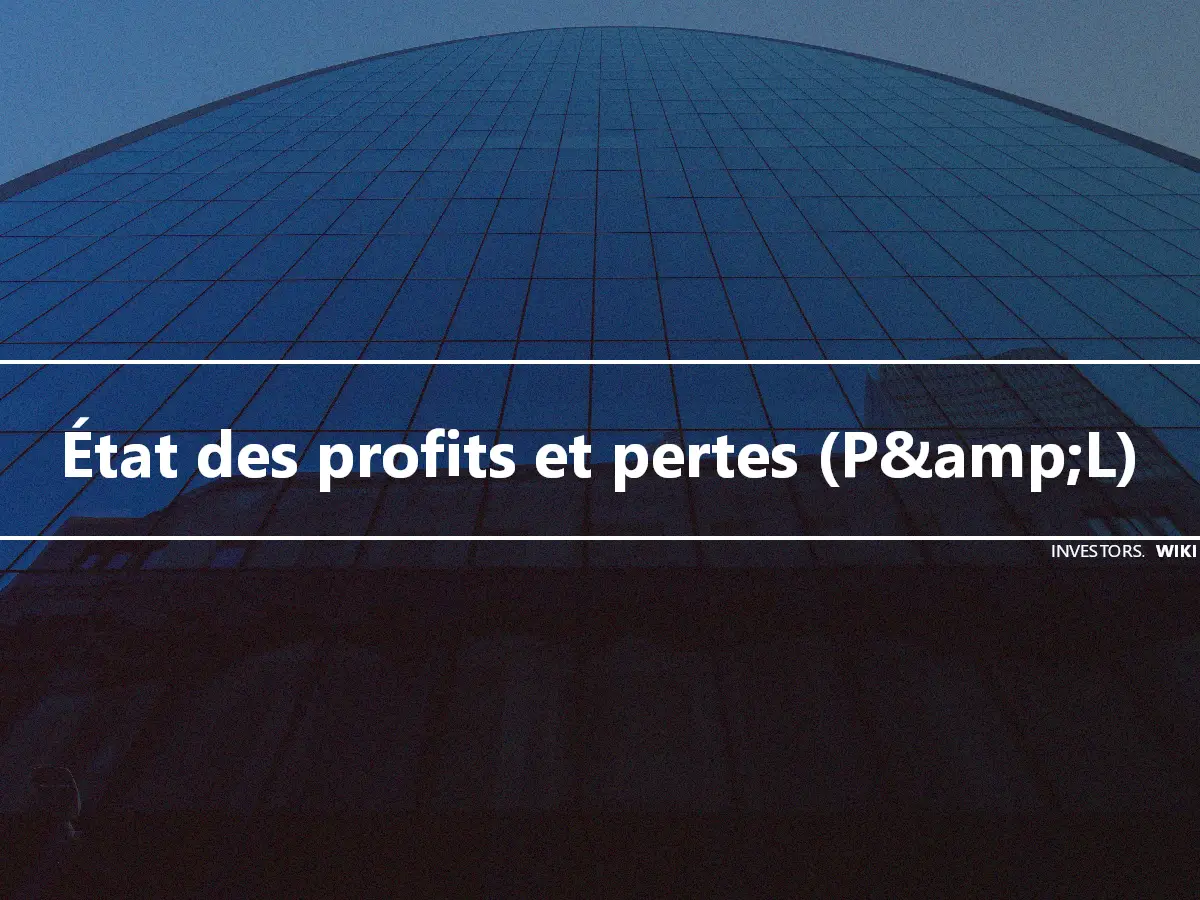 État des profits et pertes (P&amp;L)