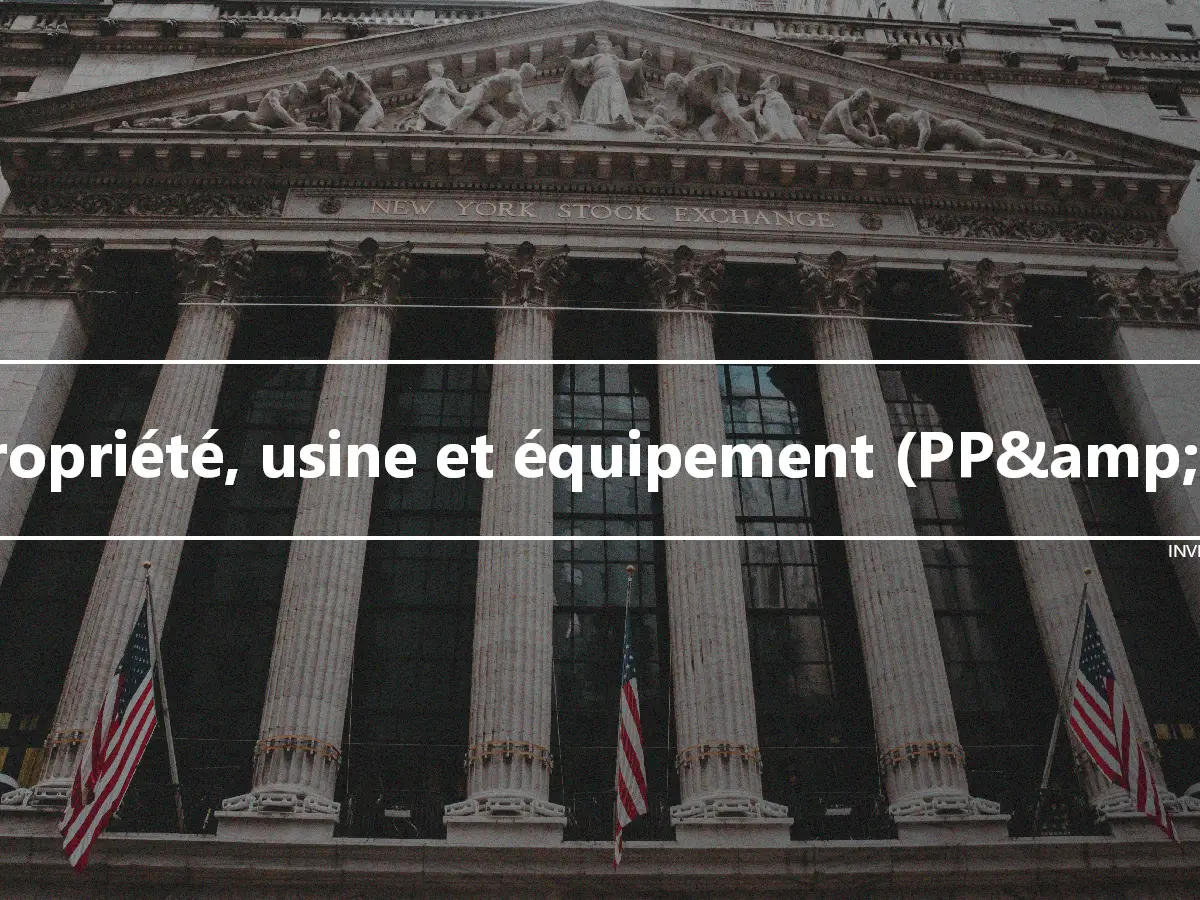 Propriété, usine et équipement (PP&amp;E)