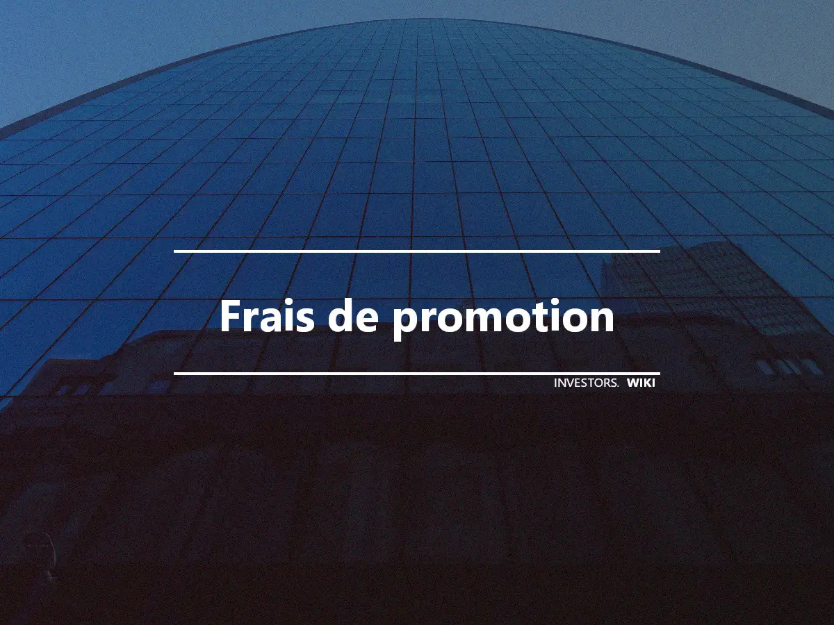 Frais de promotion