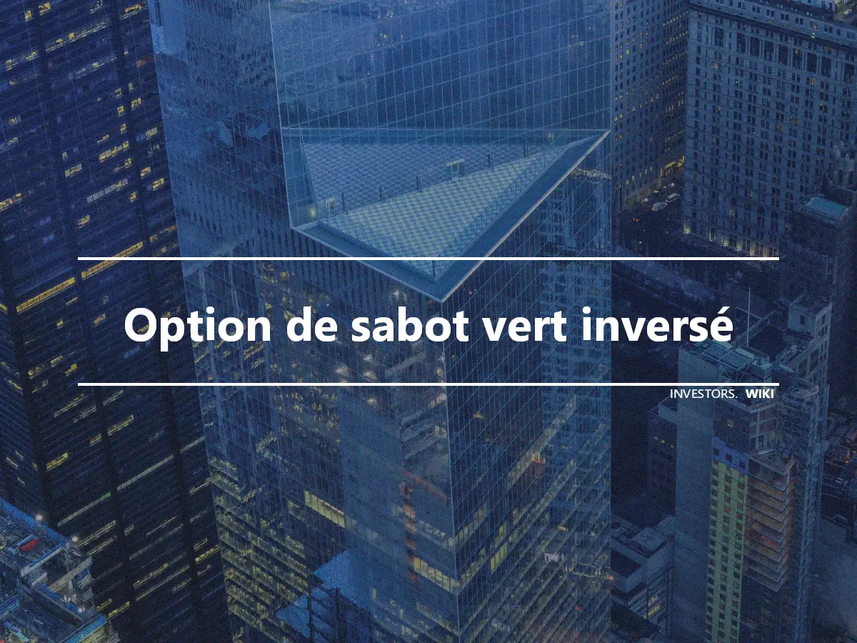 Option de sabot vert inversé