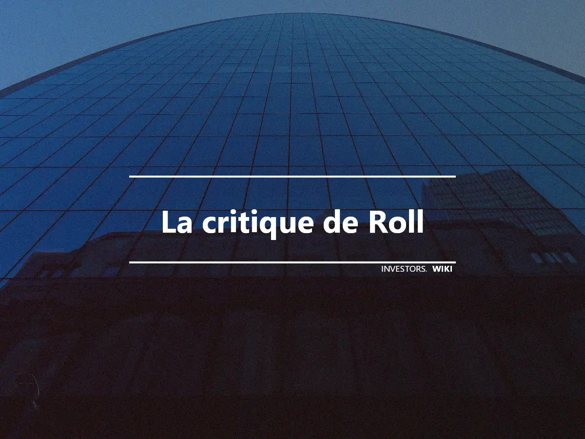 La critique de Roll