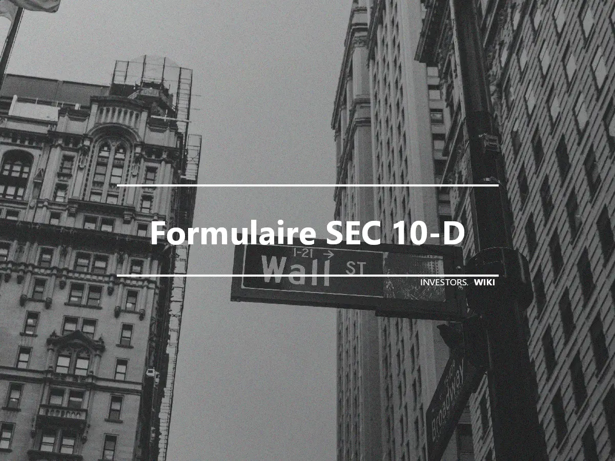 Formulaire SEC 10-D