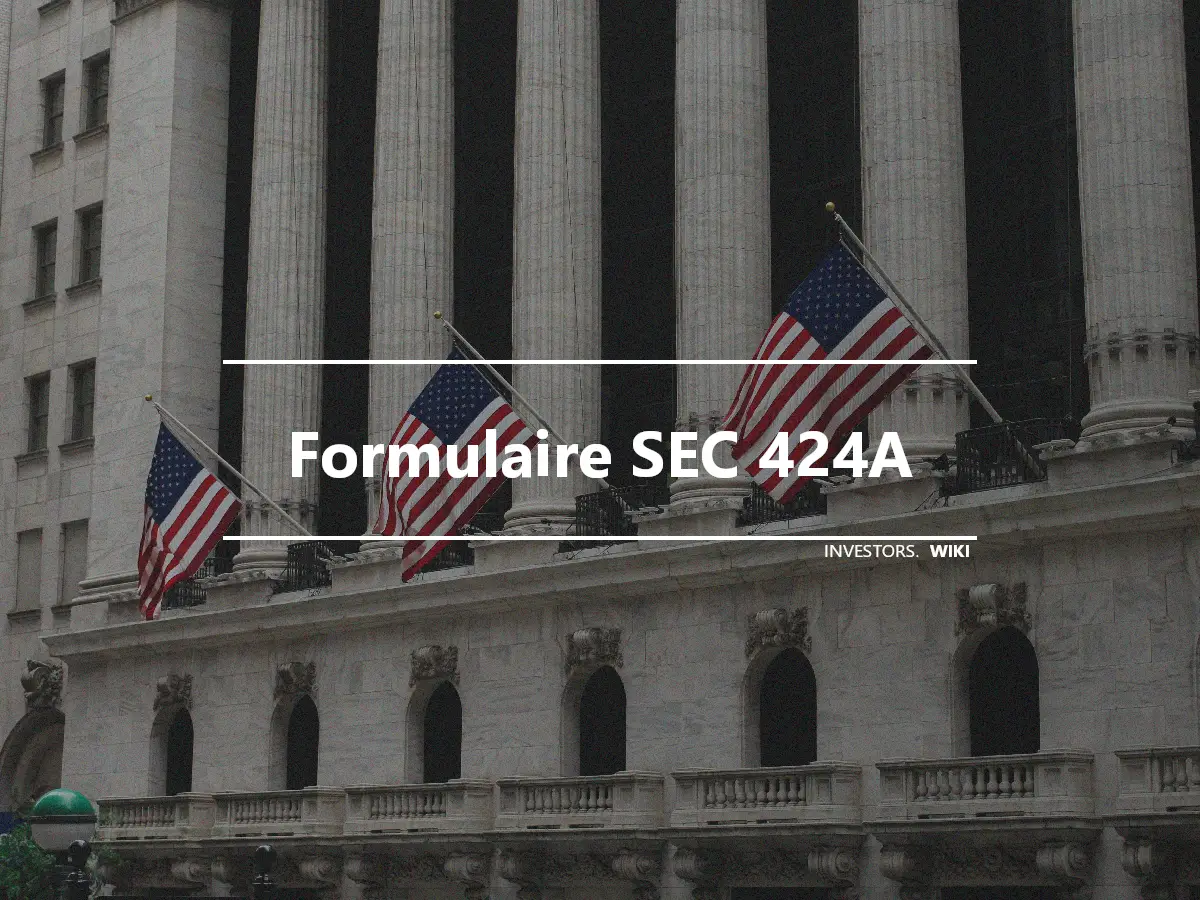 Formulaire SEC 424A