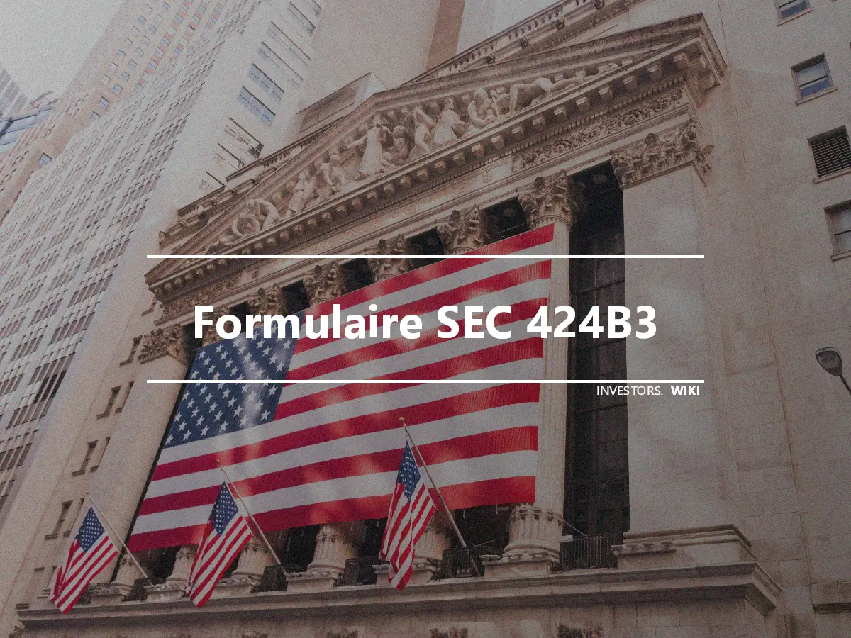 Formulaire SEC 424B3