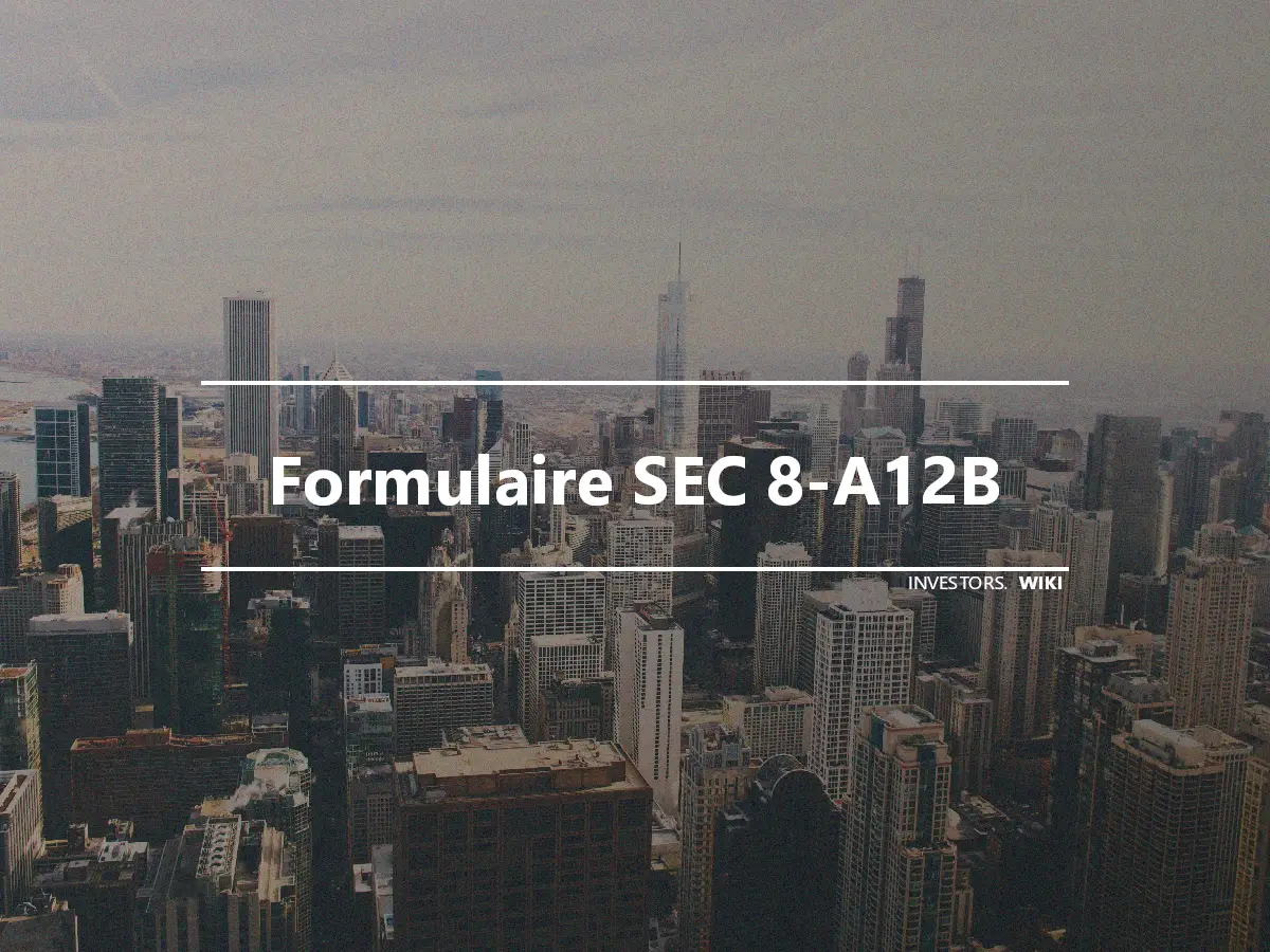Formulaire SEC 8-A12B