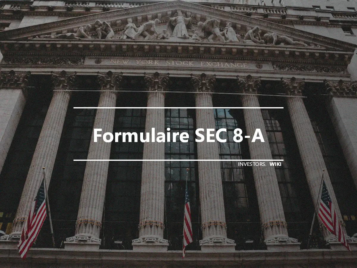 Formulaire SEC 8-A