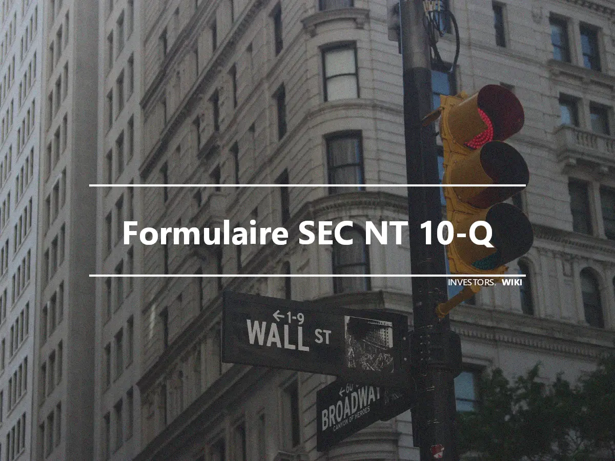 Formulaire SEC NT 10-Q