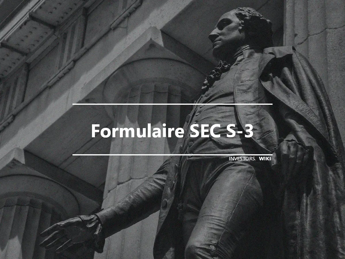 Formulaire SEC S-3