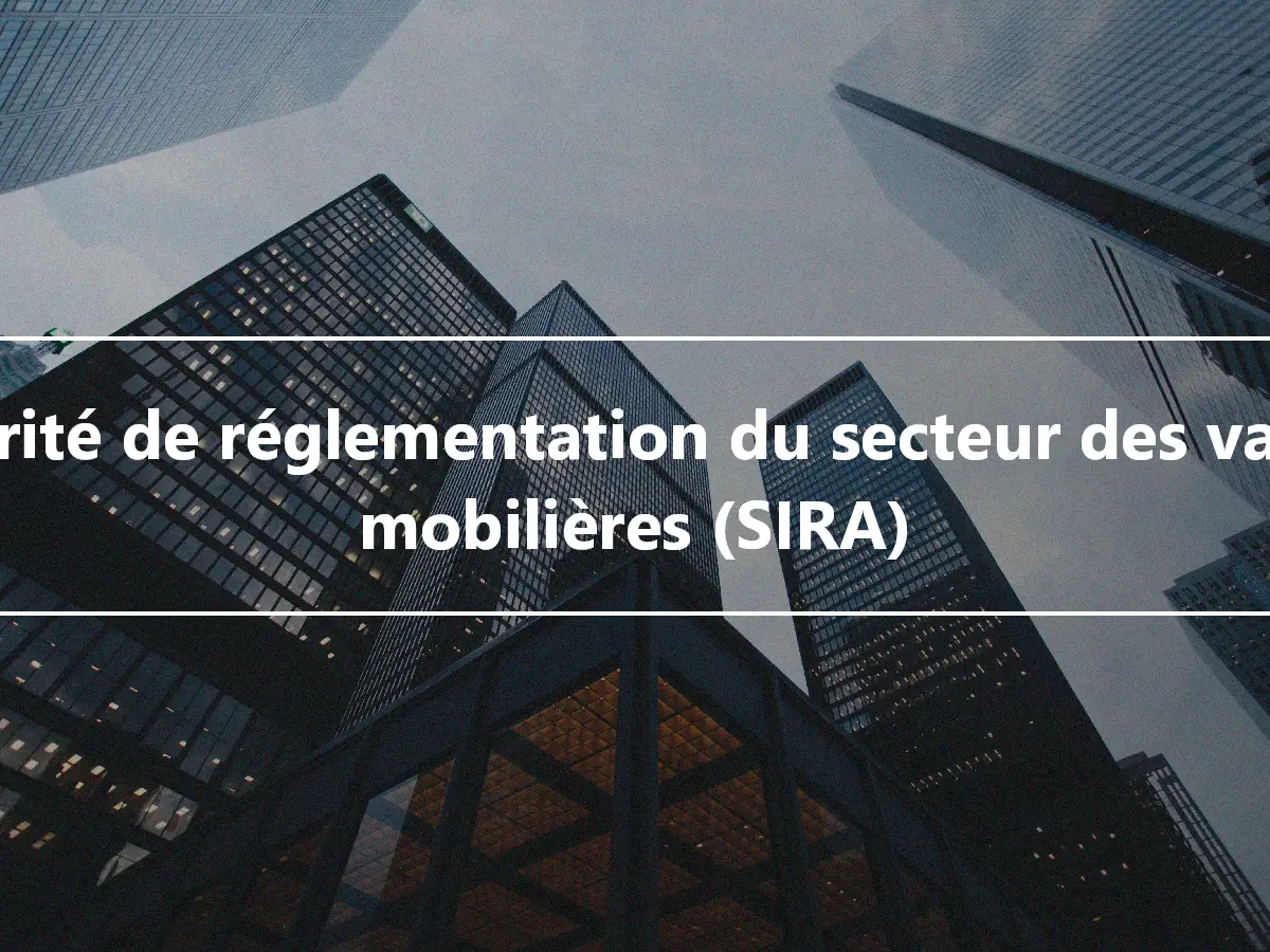 Autorité de réglementation du secteur des valeurs mobilières (SIRA)