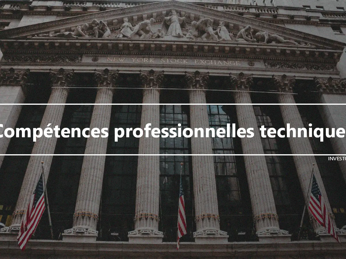 Compétences professionnelles techniques