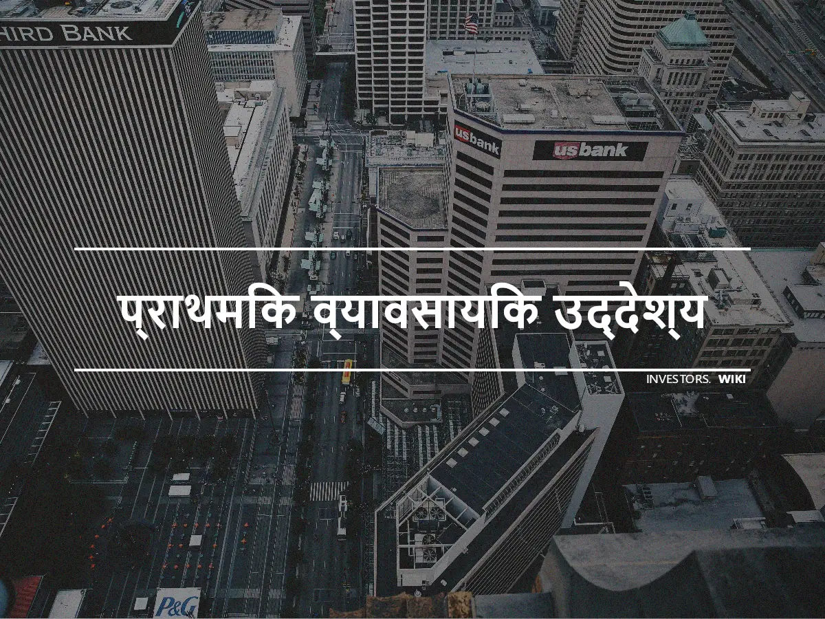 प्राथमिक व्यावसायिक उद्देश्य