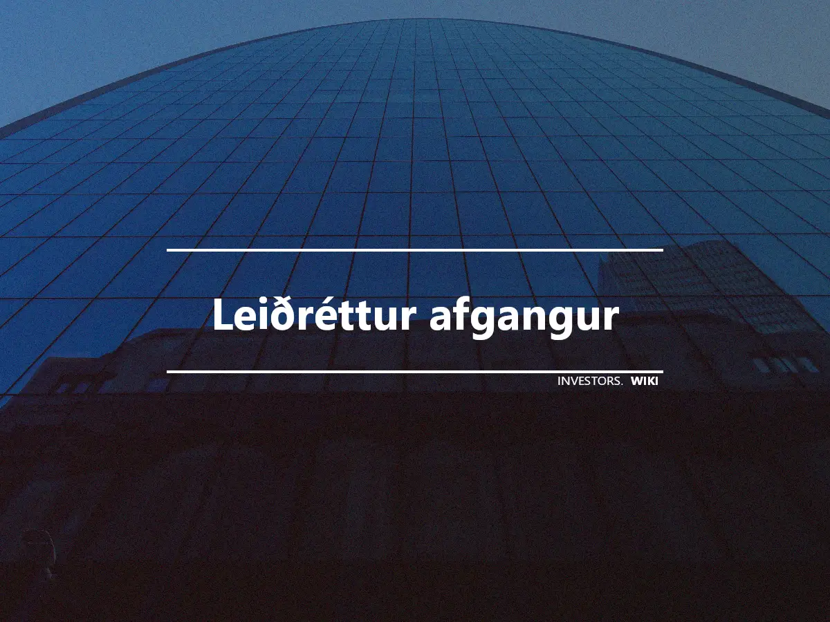 Leiðréttur afgangur