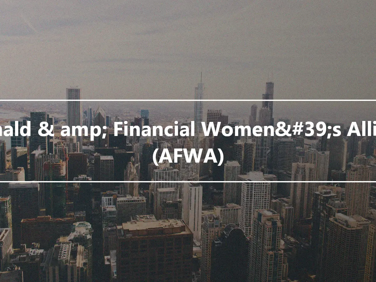 Bókhald & amp; Financial Women&#39;s Alliance (AFWA)