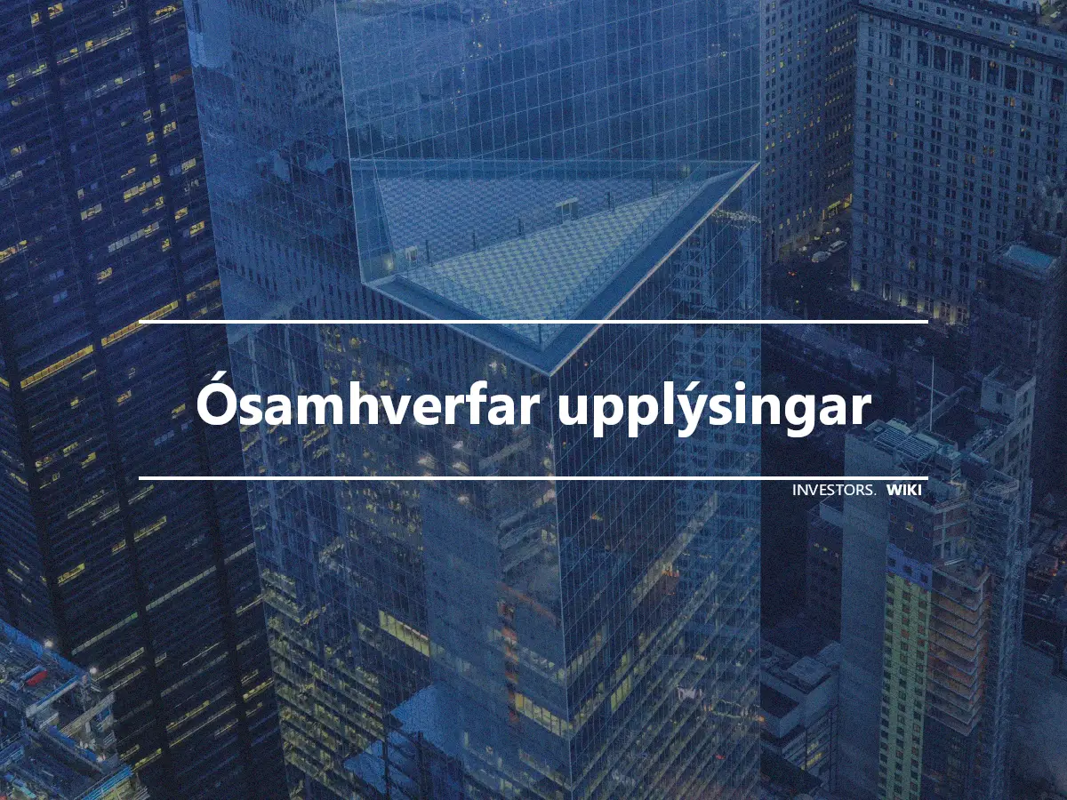 Ósamhverfar upplýsingar