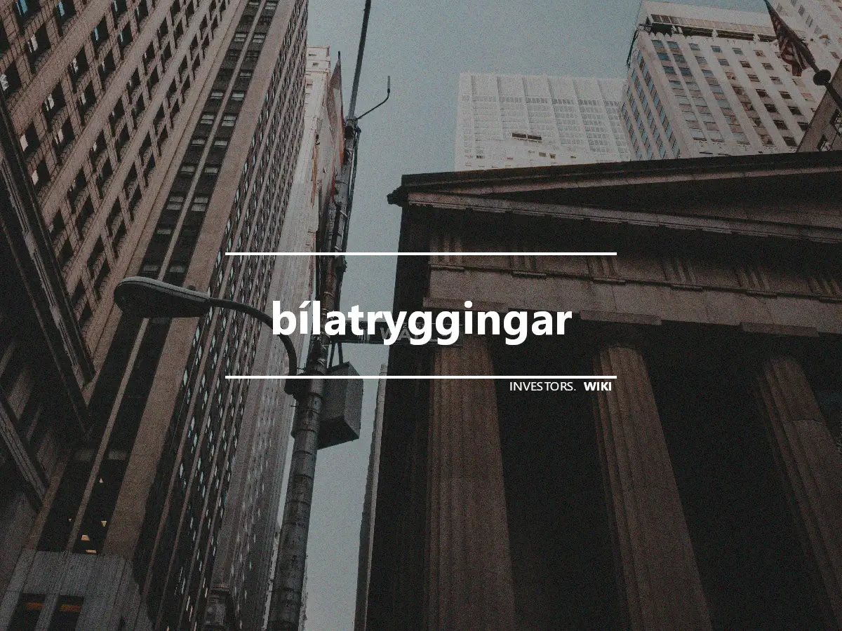 bílatryggingar