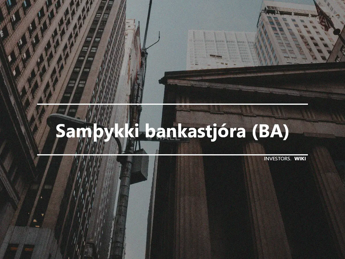 Samþykki bankastjóra (BA)