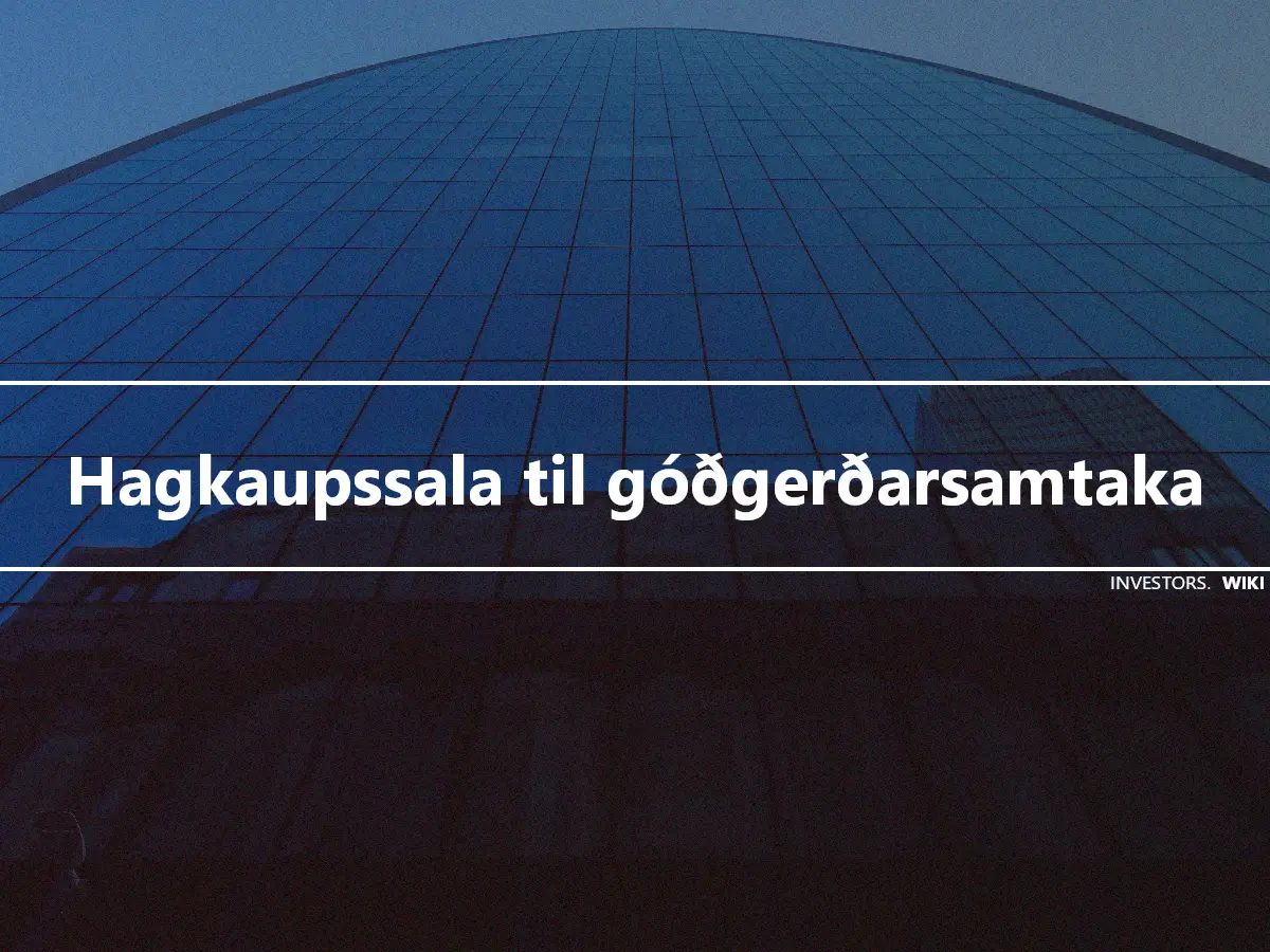 Hagkaupssala til góðgerðarsamtaka