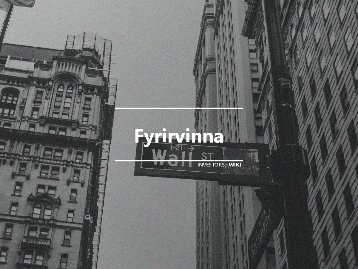 Fyrirvinna