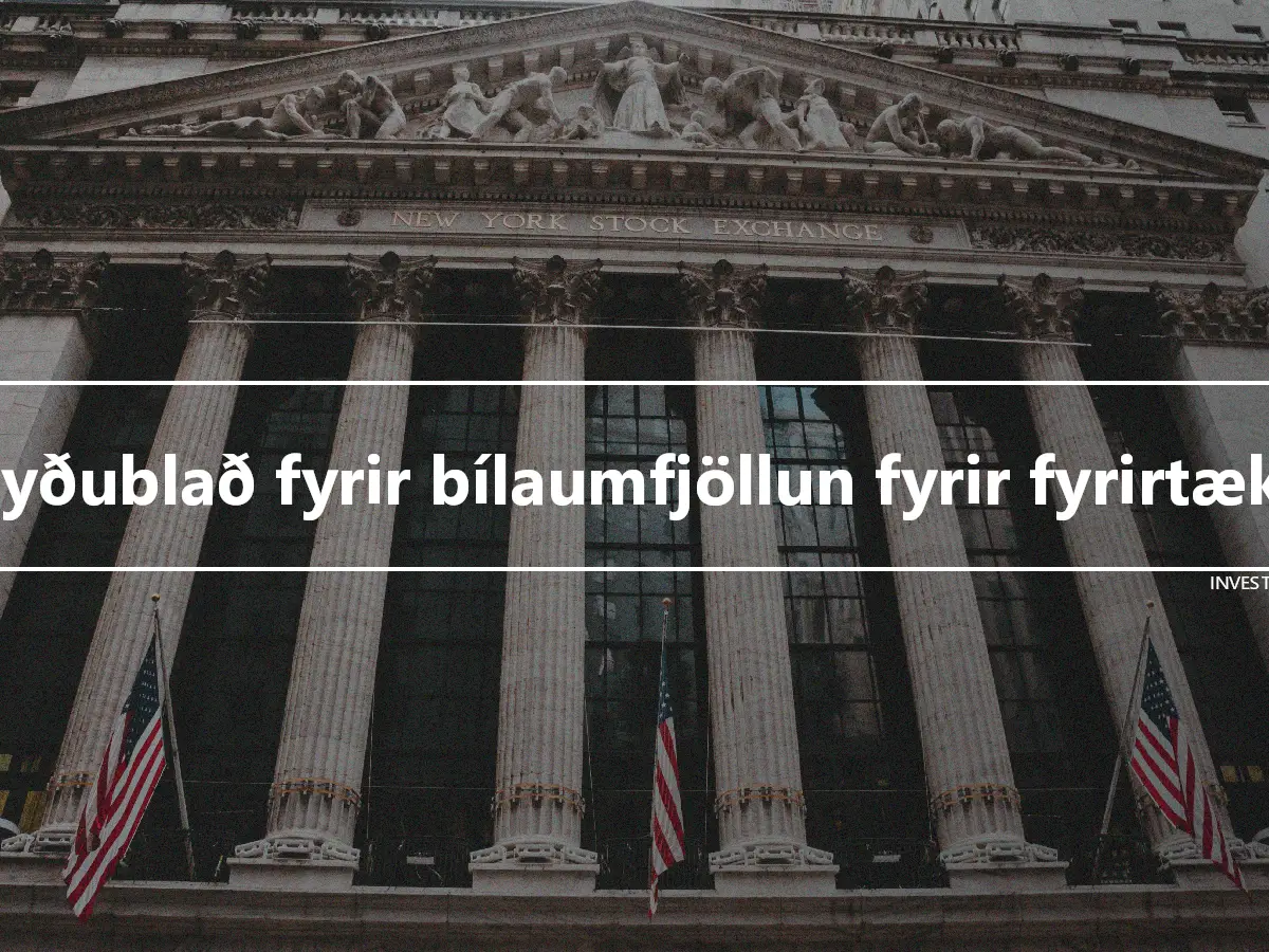 Eyðublað fyrir bílaumfjöllun fyrir fyrirtæki