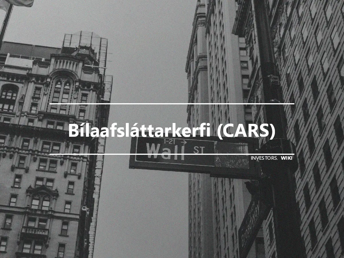 Bílaafsláttarkerfi (CARS)