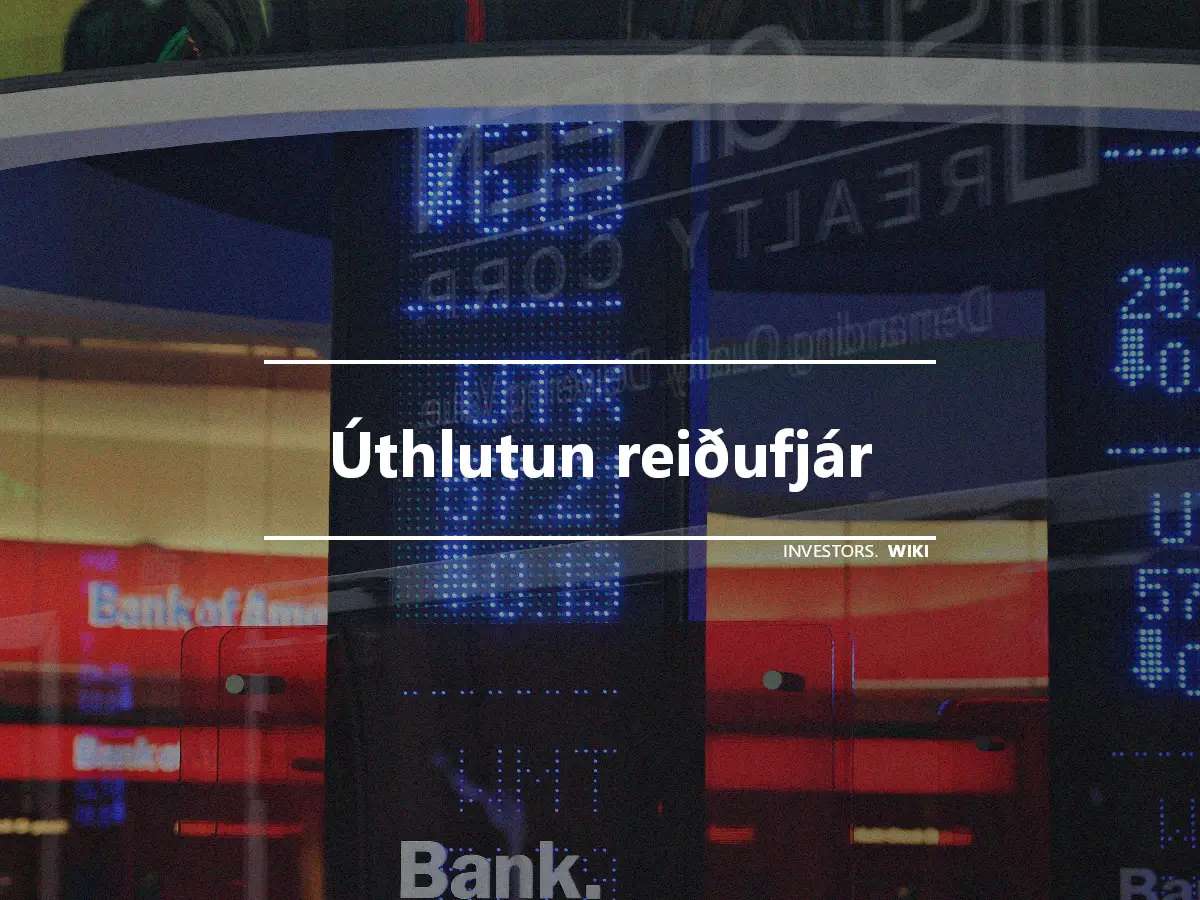 Úthlutun reiðufjár