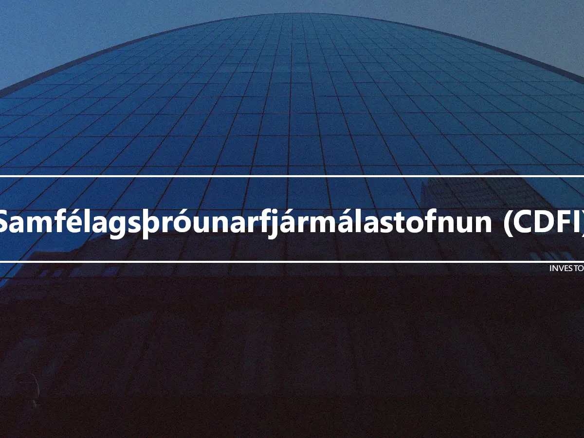 Samfélagsþróunarfjármálastofnun (CDFI)