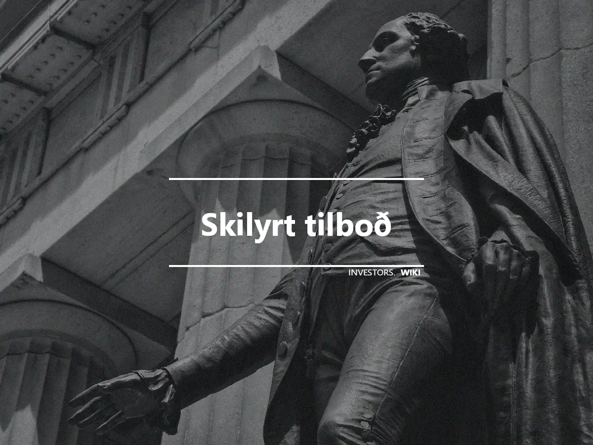 Skilyrt tilboð