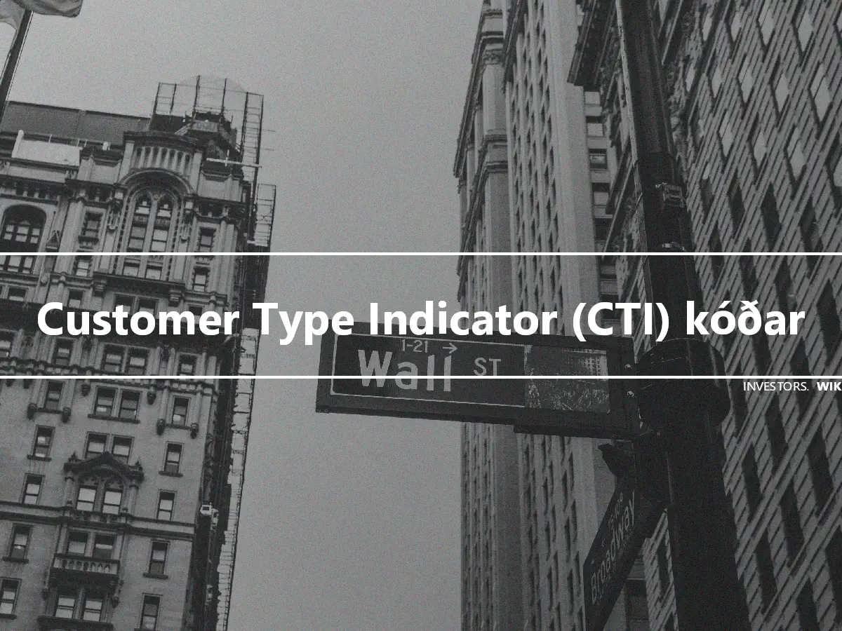 Customer Type Indicator (CTI) kóðar