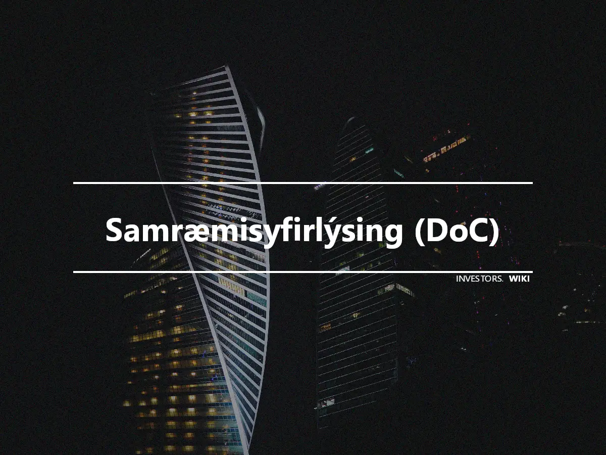 Samræmisyfirlýsing (DoC)